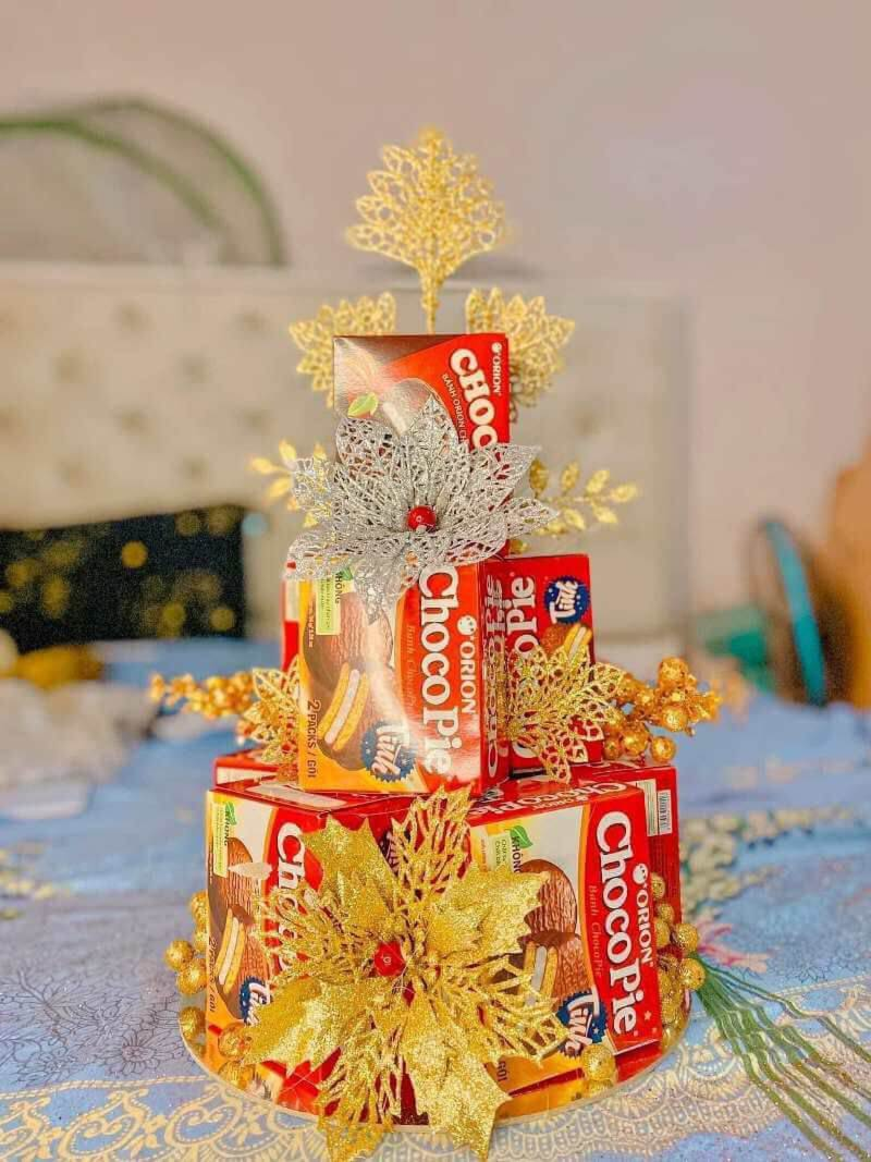 Cách làm tháp bánh chocopie đơn giản đẹp mắt