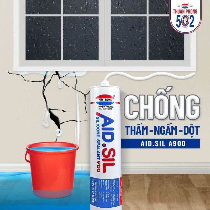Silicon AID.SIL A900 là dòng keo ngoại thất với thời gian khô nhanh