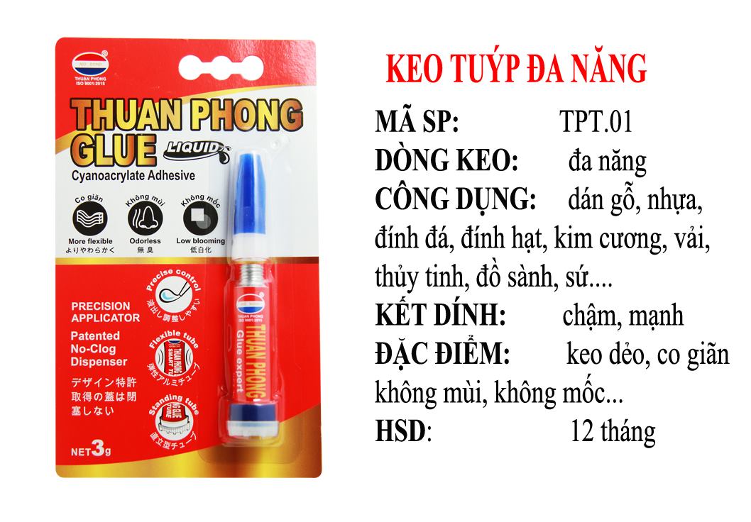 Keo hỏa tiễn mạnh mẽ dán được nhiều chất liệu khác nhau