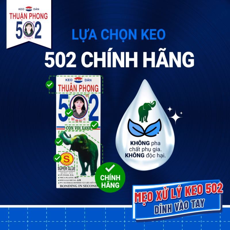 Keo 502 dính vào tay 4