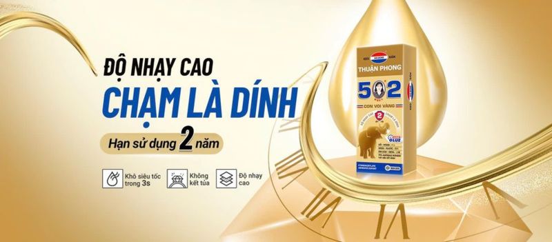 Chọn keo 502 Con Voi Vàng chính hãng để tránh keo dính nắp sau khi mở nắp