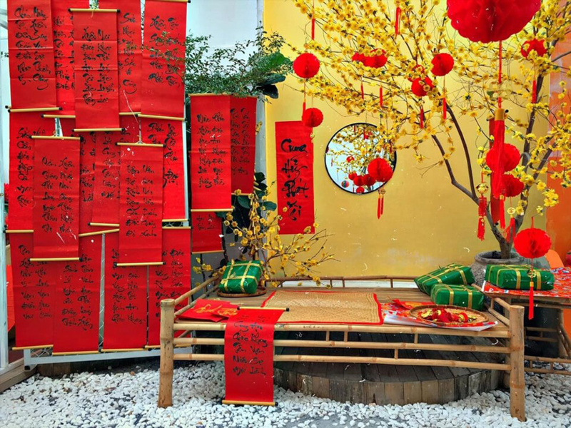 Mẫu trang trí chụp ảnh tết xưa
